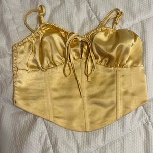 Yellow pacsun crop top tank top